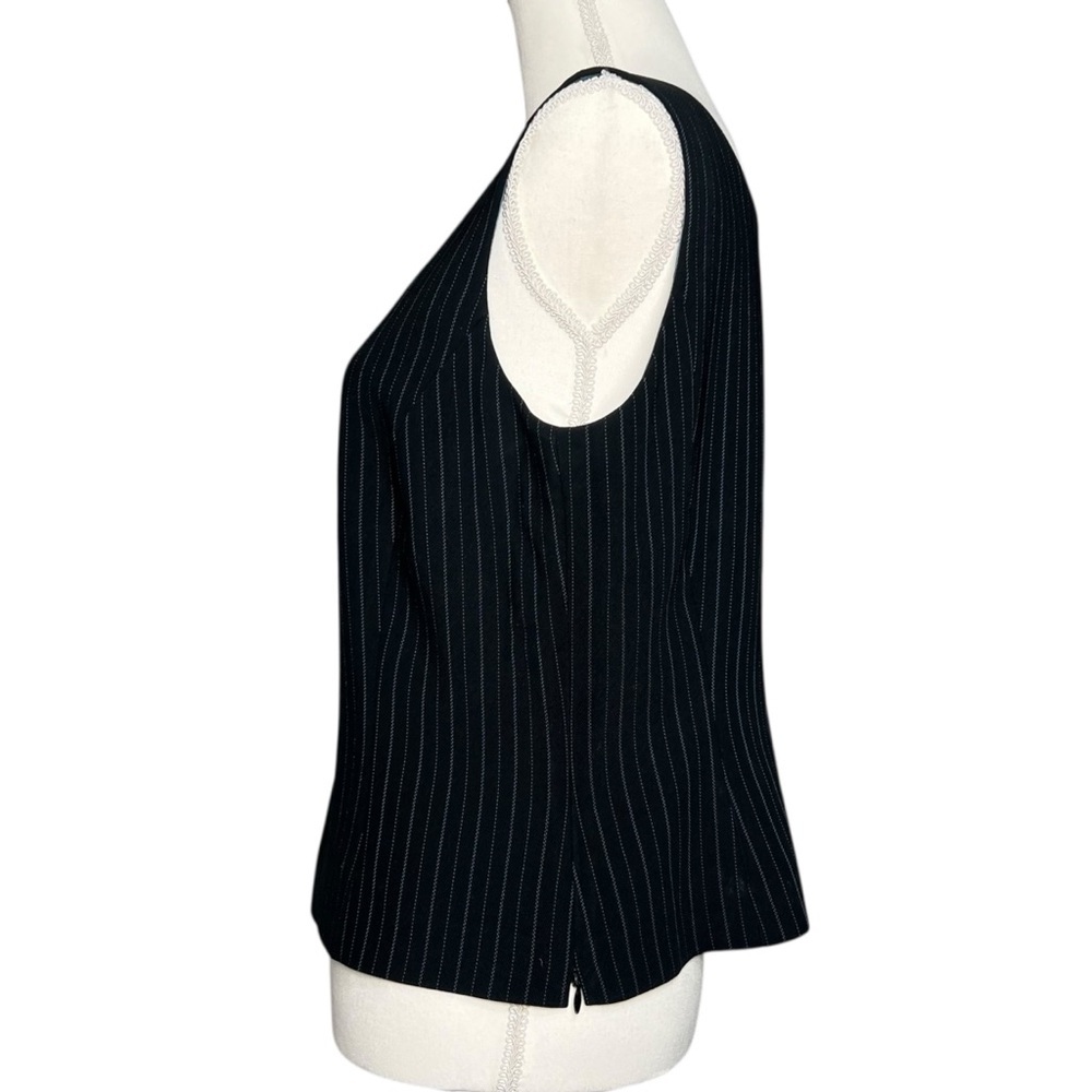 Tahari Authur S Levine Petite Suiting Camisole Women’s Top Size 12P Black Blue - Picture 2 of 7